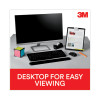 Desktop Document Holder, Holds Up To 150 Legal Size Sheets, Plastic, Black/Silver Clip