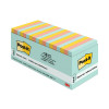 Original Pop-Up Refill Cabinet Pack, 3" x 3", Beachside Cafe Collection Colors, 100 Sheets/Pad, 18 Pads/Pack