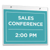 Clear Plastic Horizontal-Orientation Wall Sign Holder With Mounting Screws, Quick-Change Insert System, 11 x 8.5 Insert