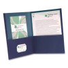 Earthwise By Oxford 100% Recycled Twin-Pocket Folder, Accommodates (100) 11 x 8.5 Sheets, Blue, 10/Pack