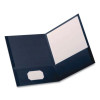 Earthwise By Oxford 100% Recycled Twin-Pocket Folder, Accommodates (100) 11 x 8.5 Sheets, Blue, 10/Pack