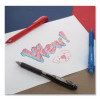 Wow! Ballpoint Pen, Retractable, Medium 1 Mm, Black Ink, Smoke/Black Barrel, Dozen
