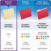 Manila File Folders, 1/3-Cut Tabs: Assorted, Letter Size, 0.75" Expansion, Manila, 100/Box