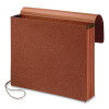Earthwise By Pendaflex Reinforced Recycled Expanding Wallet, 5.25" Exp, 1 Section, Elastic Cord Closure, Letter Size, Redrope
