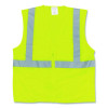 Ansi Class 2 Two-Pocket Zipper Mesh Safety Vest, Polyester Mesh, X-Large, Hi-Viz Lime Yellow