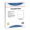 Perforated Paper, 92 Bright, Perforated 5.5" From Bottom, 20 Lb Bond Weight, 8.5 x 11, White, 500/Ream, 5 Reams/Carton
