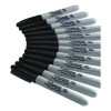 Fine Tip Permanent Marker, Fine Bullet Tip, Black, 24/Pack