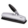 20-Sheet Lighttouch Desktop Two- To Seven-Hole Punch, 9/32" Holes, Silver/Black