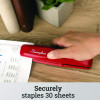 747 Business Full Strip Desk Stapler, 30-Sheet Capacity, Rio Red