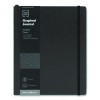 Flexible-Cover Business Journal, 1-Subject, Quadrille Rule, Black Cover, (128) 10 x 8 Sheets