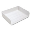 Side-Load Stackable Plastic Document Tray, 1 Section, Letter-Size, 12.63 X 9.72 X 3.01, White, 6/Pack