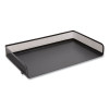 Side-Load Stackable Wire Mesh Document Tray, 1 Section, Legal-Size, 17.32 X 9.84 X 2.76, Matte Black