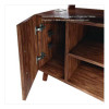 Midmod Storage Desk, Gold Pull, 59.7" X 29.4" X 29.5", Espresso