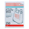 Plastic "Thank You - Have a Nice Day" Shopping Bags, Cut-Out Handles, 11.5" x 6.5" x 22", White/Red, 250/Box