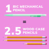 Xtra-Smooth Pastel Edition Mechanical Pencils, 0.7 Mm, Hb (#2), Black Lead, Assorted Barrel Colors, 24/Pack