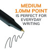 Soft Feel Ballpoint Pen Value Pack, Retractable, Medium 1 Mm, Black Ink, Black Barrel, 36/Pack