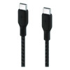 Boost Charge Braided Usb-C To Usb-C Cable, 100 W Power Delivery, 6.6 Ft, Black