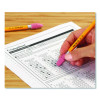 Wedge Cap Erasers, For Pencil Marks, Pink, 144/Box