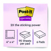 Note Pads In Summer Joy Color Collection Colors, 4" x 4", Note Ruled, 90 Sheets/Pad, 6 Pads/Pack