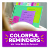 Super Sticky Pads In Energy Boost Collection Colors, 3 x 3, Limeade, 90 Sheets/Pad, 5 Pads/Pack