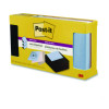 Wave Design Dispenser With Notes, For 3 x 3 Pads, Includes (3) 90-Sheet Simply Serene Collection Colors Pop-Up Pads, Black