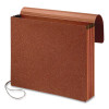 Earthwise By Pendaflex Recycled Expanding Wallet, 5.25" Expansion, 1 Section, Elastic Cord Closure, Legal Size, Redrope