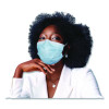 Three-Ply Disposable Face Mask, Paper, One Size Fits Most, 50/Box