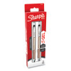 S-Gel Premium Metal Barrel Gel Pen, Retractable, Medium 0.7 Mm, Black Ink, Champagne Barrel, 2/Pack