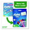 Low-Odor Dry-Erase Marker, Broad Chisel Tip, Assorted Colors, 8/Set