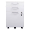 Essentials Mobile Pedestal File, Left Or Right, 3-Drawers: Box/Box/File, Legal/Letter, White, 15.6" X 21.3" X 24.3"