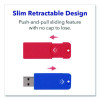 Pinstripe Usb 3.0 Flash Drive, 32 Gb, Assorted Colors, 5/Pack