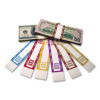 Currency Straps, Self-Adhesive, Fives, $500 Strap, Red/White, 1,000/Pack