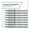 S-Gel Fashion Barrel Gel Pen, Retractable, Medium 0.7 Mm, Assorted Ink, White Barrel, 8/Pack
