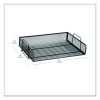 Stackable Paper Desk Tray Organizer, Letter Size, 9.75 x 14 x 3.25, Black, 4/Pack