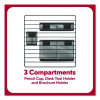Metal Mesh 3-Compartment Cubicle/Wall-Mount Office Supplies Organizer, 15" x 15", Black