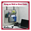 Metal Mesh 3-Compartment Cubicle/Wall-Mount Office Supplies Organizer, 15" x 15", Black