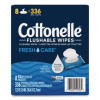 Flushable Wet Wipes, Flip-Top Pack, 5 x 7.25, White, 42 Sheets/Pack, 8 Packs/Carton