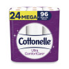Ultra Comfortcare Toilet Paper, Soft Bath Tissue, Mega Rolls, Septic Safe, 2-Ply, White, 284 Sheets/Roll, 24 Rolls/Pack
