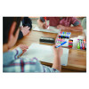 Low-Odor Dry-Erase Marker, Fine Bullet Tip, Assorted Colors, 12/Set