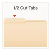 Manila File Folders, 1/2-Cut Tabs: Assorted, Legal Size, 0.75" Expansion, Manila, 100/Box