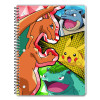 Licensed Spiral Notebook, Pokemon, 1-Subject, Wide/Legal Rule, Multicolor Cover, (70) 10.5 x 8 Sheets