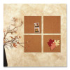 Cork Bulletin Board Tiles, 1 Ft x 1 Ft, Brown Surface, Frameless, 4/Pack