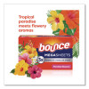 Fabric Softener Sheets, Paradise Blossom Scent, 130 Sheets/Pack