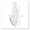 Large Clear Hooks, Plastic, Supports 4 Lb