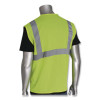 Ansi Class 2 Hook And Loop Safety Vest, Polyester Mesh, Medium, Lime