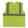 Ansi Class 2 Hook And Loop Safety Vest, Polyester Mesh, Medium, Lime