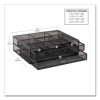 Two-Tier Metal Mesh Monitor Stand Laptop Riser, For 30" Monitors, 15.75 x 11.75 x 4.5, Black, Supports 30 Lb