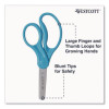 Kleenearth Rice Husk Kids Scissors, Blunt Tip, 5" Long, Straight Assorted Color Handles, 12/Pack