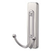 Large Double Bath Hooks, Metal, Satin Nickel, Supports 4 Lb