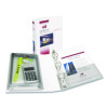 Mini Size Protect And Store View Binder With Round Rings, 3 Rings, 1" Capacity, 8.5 X 5.5, White
